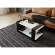 Stolik kawowy ST16 BIA/C Biały/Czarny ława z półką loft